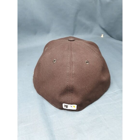New Era 59-Fifty Men's Fitted San Diego Padres Hat Brown Yellow Size 7 3/8 NEW! - Picture 5 of 7